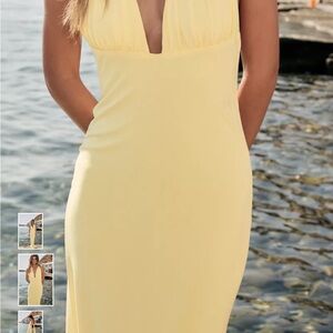 Zara Yellow Maxi Dress